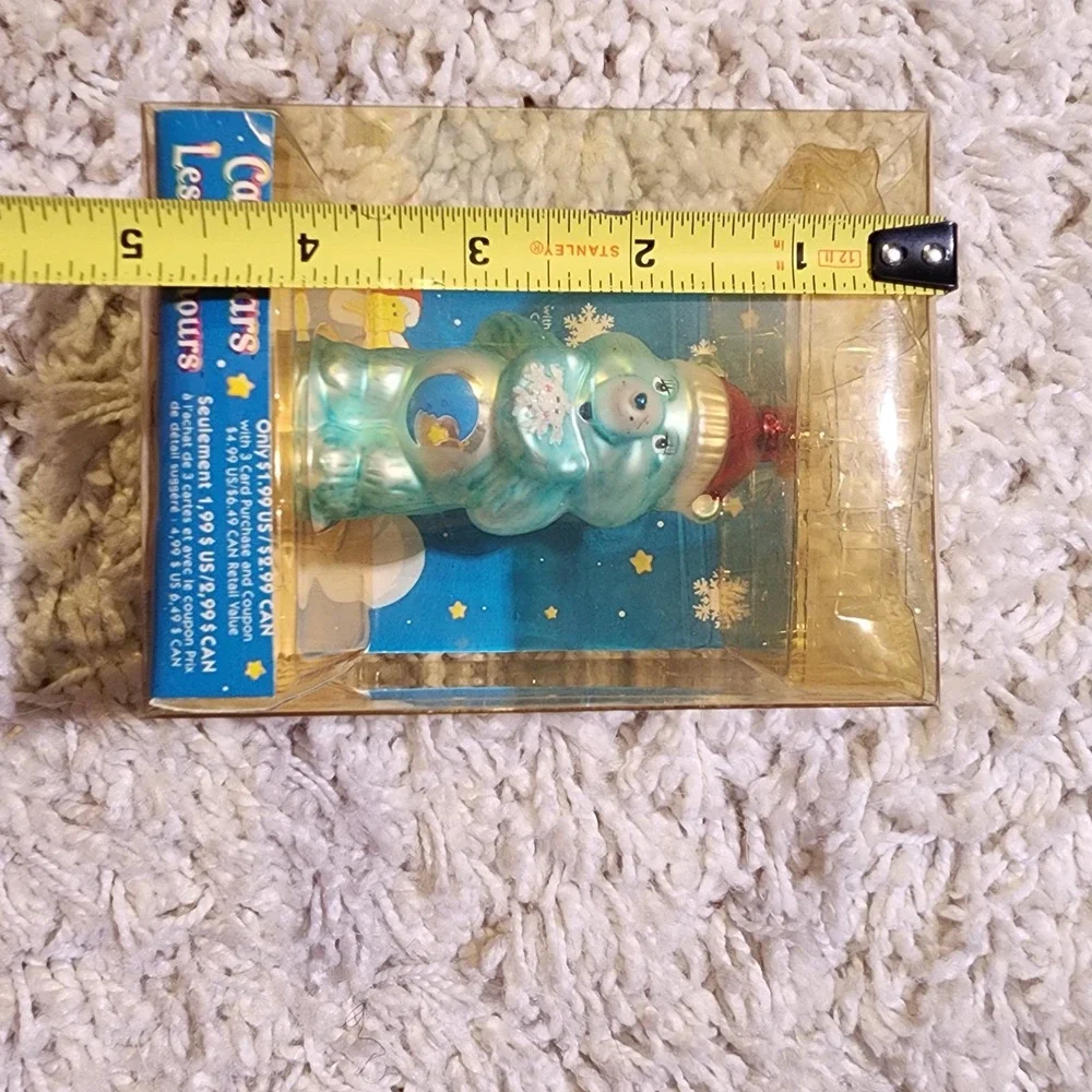 ☀️ Care Bears Blue Moon 2005 Blown Glass Ornament Les Calinours‎